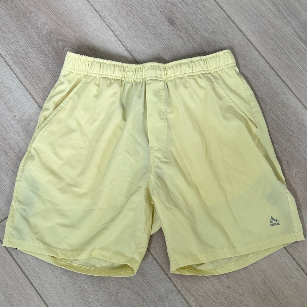 RBX Men's Light Yellow Athletic Shorts